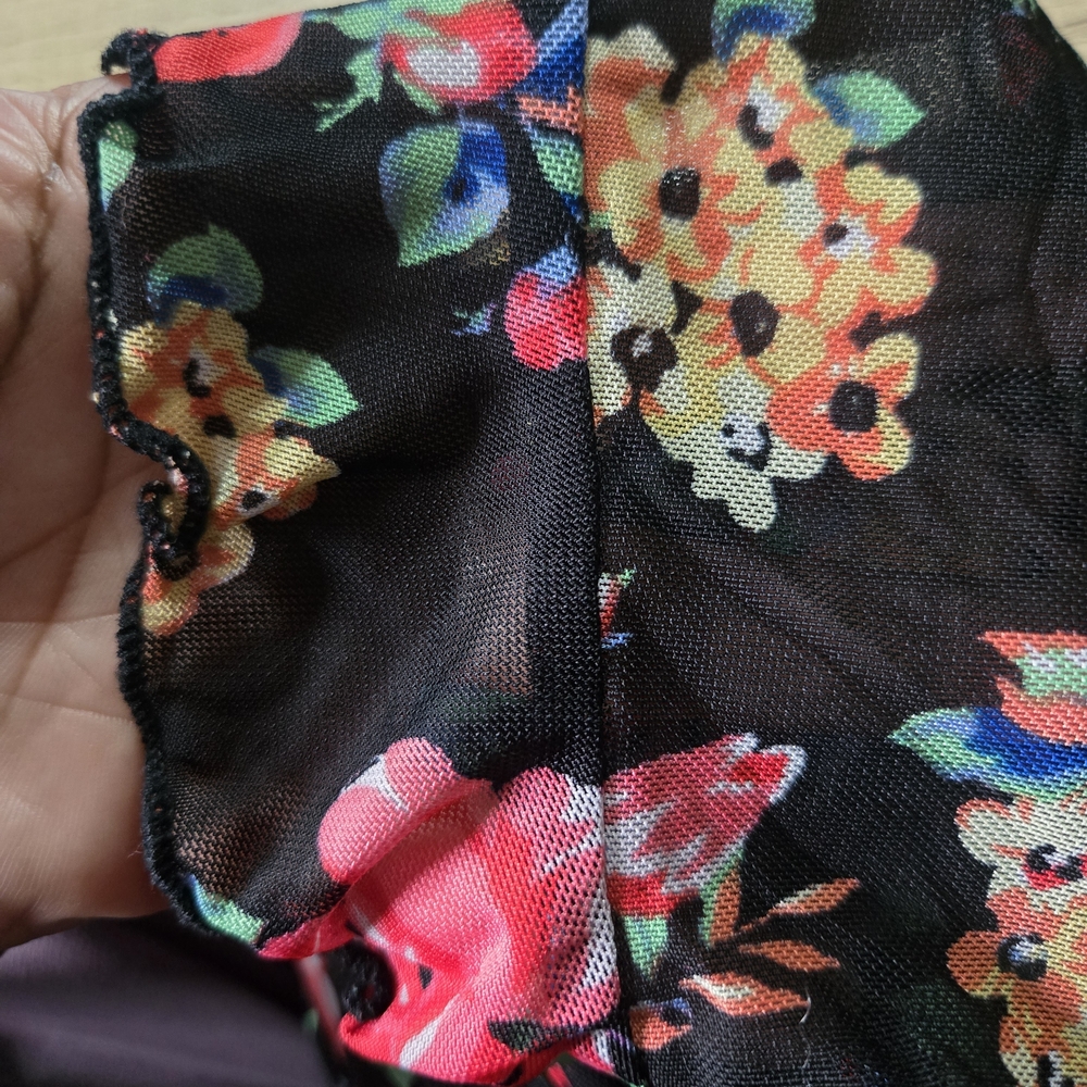 Stella & Julie Floral Print Open Front Kimono Style Cardigan Dress 16W - Picture 7 of 7